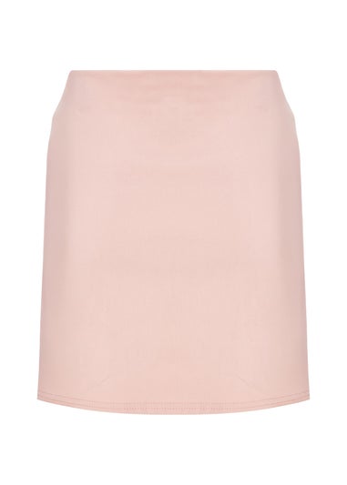 Quiz Blush Pink Button Detail Mini Skirt