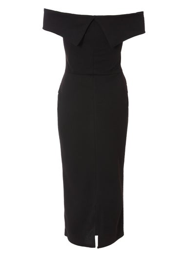 Quiz Black Bardot Midaxi Dress