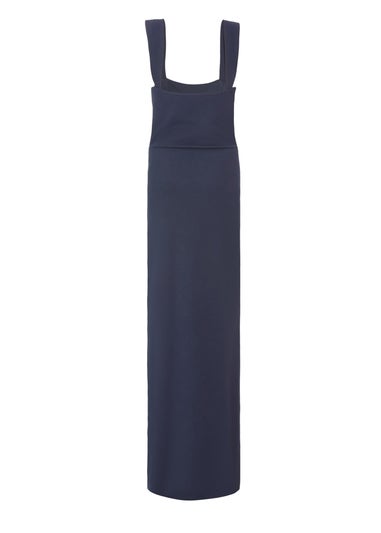 Quiz Navy Diamante Bow Maxi Dress