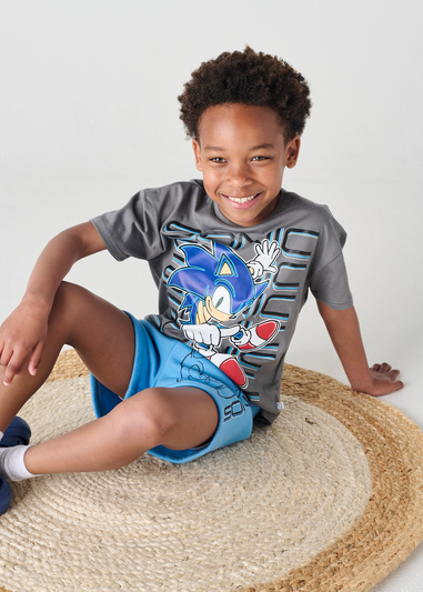 Sonic The Hedgehog Blue/Grey Daywear Set (4-12 Years)