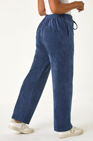 Roman Navy Petite Corduroy Stretch Trousers