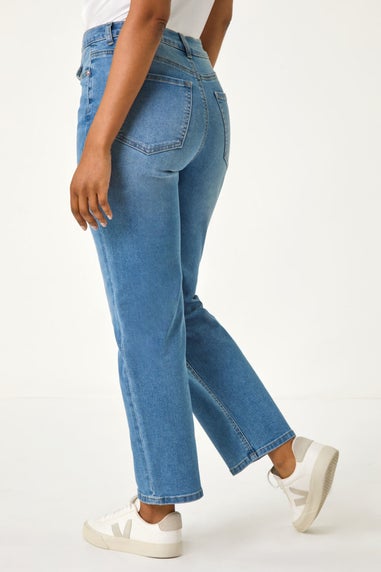 Roman Denim Petite Stretch Straight Leg Jeans