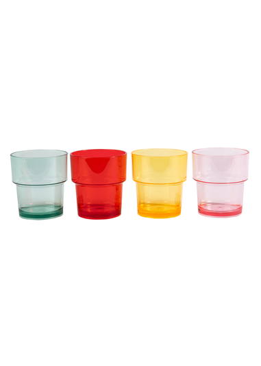 Summerhouse by Navigate Strawberries & Cream Stacking Tumbler (Set of 4)