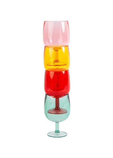 Summerhouse by Navigate Strawberries & Cream Stacking Wine Glass (Set of 4)