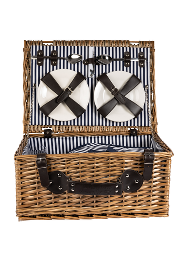 Three Rivers 4 Person Basket With Contents Including Sporks