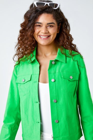 Roman Green Stretch Pocket Detail Jacket
