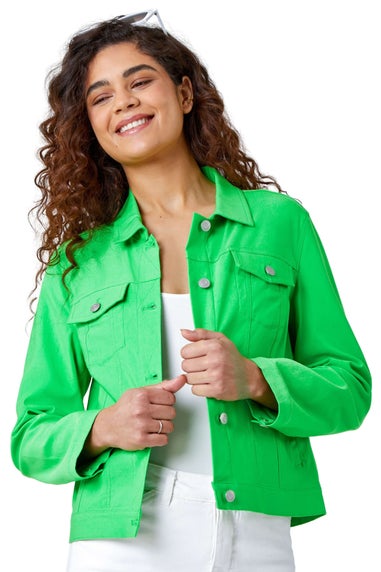Roman Green Stretch Pocket Detail Jacket