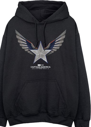 Marvel Captain America Brave New World Star Black Hoodie