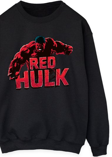Marvel Captain America Brave New World Red Hulk Pose Black Sweatshirt