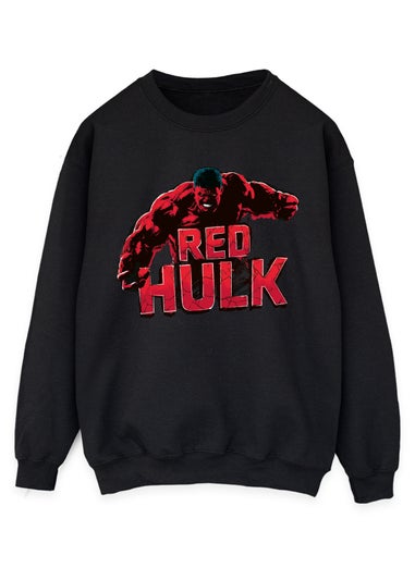 Marvel Captain America Brave New World Red Hulk Pose Black Sweatshirt