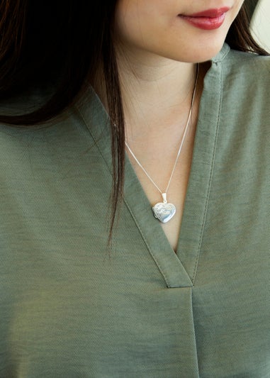 Golden Moments Sterling Silver 'Mum' Heart Locket