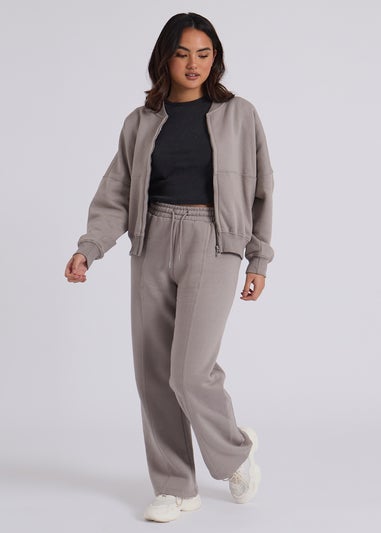 Urban Bliss Charcoal Grey Bomber & Wide Leg Jogger Set