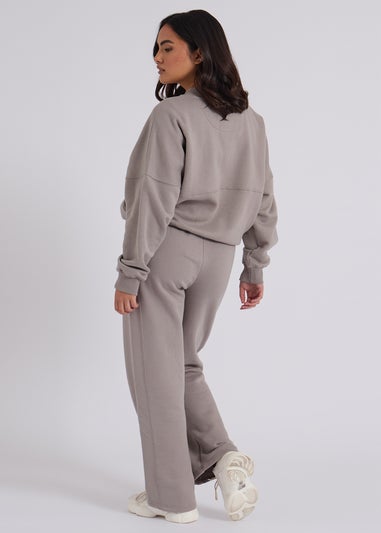 Urban Bliss Charcoal Grey Bomber & Wide Leg Jogger Set