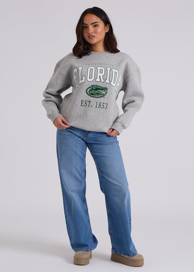 Urban Bliss Grey Florida Oversized Sweatshirt