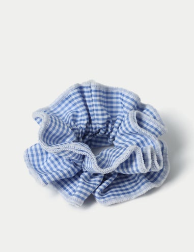 Flitzy Back To School Blue Scrunchie