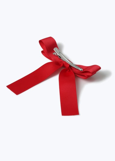 Muse Flitzy Back To School Red Bow Clip