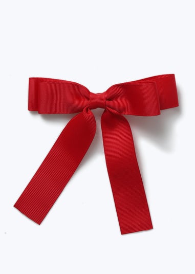 Muse Flitzy Back To School Red Bow Clip