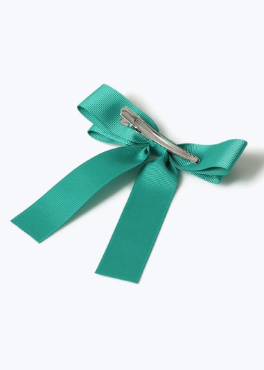 Muse Flitzy Back To School Green Bow Clip