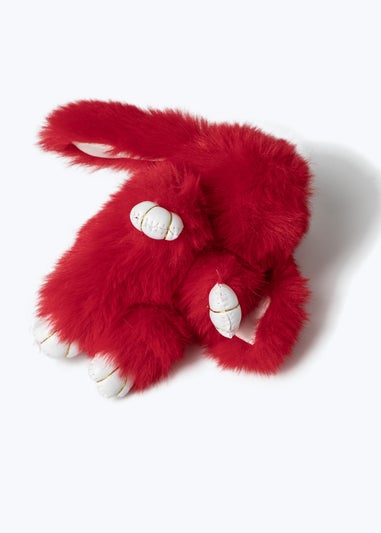 Flitzy Back To School Red Bunny Keychain