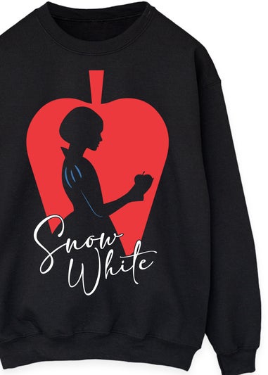 Disney Snow White Apple Silhouette Black Sweatshirt