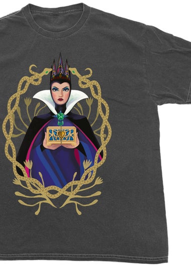 Disney Snow White Evil Queen Charcoal Washed Boyfriend Fit T-Shirt