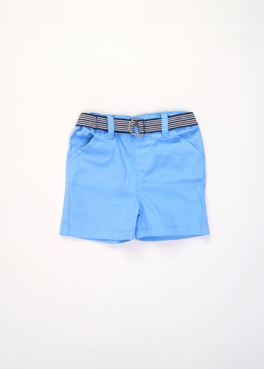 Little Gent Blue Polo Shirt & Belted Shorts Outfit Set (2-7 yrs)