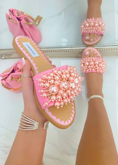 Love Lemonade Pink Crystal Pretty Pearl Sliders