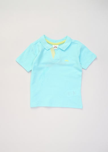 Little Gent Turquoise Polo Shirt & Belted Shorts Outfit Set (2-7 yrs)