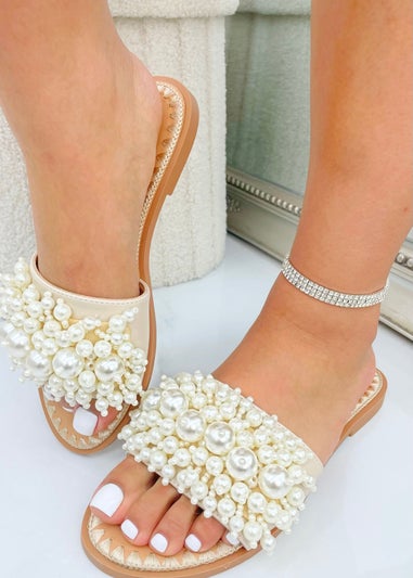 Love Lemonade White Pearl Crystal Pretty Pearl Sliders