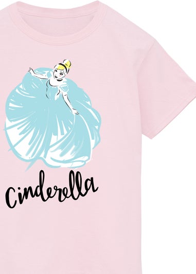 Disney Cinderella Dress Girls Pink T-Shirt (3-13 Years)