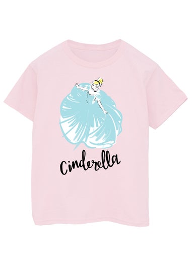 Disney Cinderella Dress Girls Pink T-Shirt (3-13 Years)