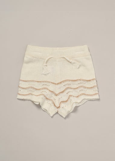 Miss Cream True Knit Top, Shorts & Headband Outfit Set (2-7 yrs)