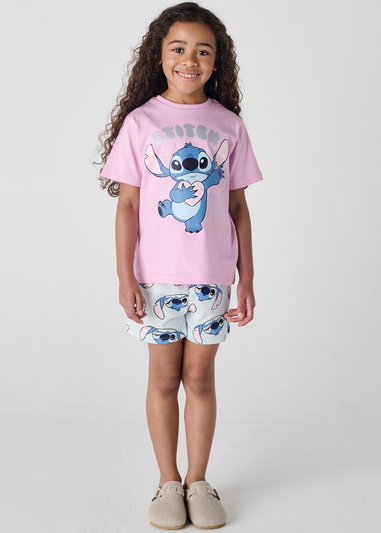 Disney Blue Stitch Short Pyjama Set (7-12 Years)