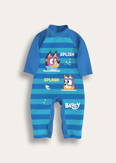 Brand Threads Bluey Blue Swim Set Blue (12 Months -5 Years)
