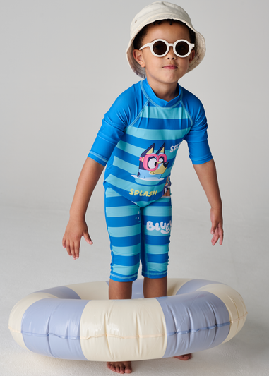 Brand Threads Bluey Blue Swim Set Blue (12 Months -5 Years)