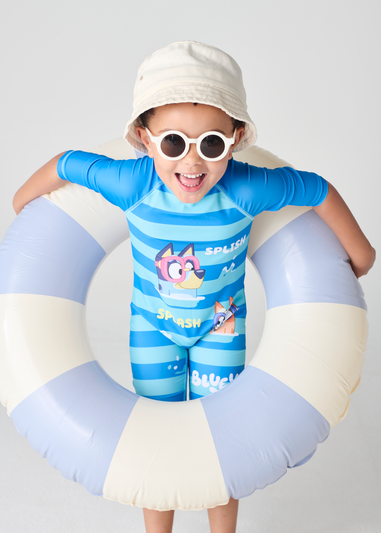 Brand Threads Bluey Blue Swim Set Blue (12 Months -5 Years)