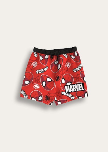 Marvel Spiderman Red Swim Shorts (3-8 Years)