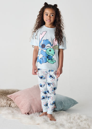 Disney Blue Girls Stitch Pyjama Set (7-12 Years)