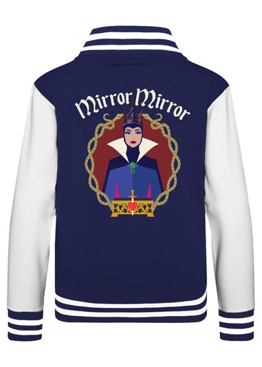 Disney Snow White Evil Queen Mirror Mirror Girls Navy/White Varsity Jacket (3-13 Years)