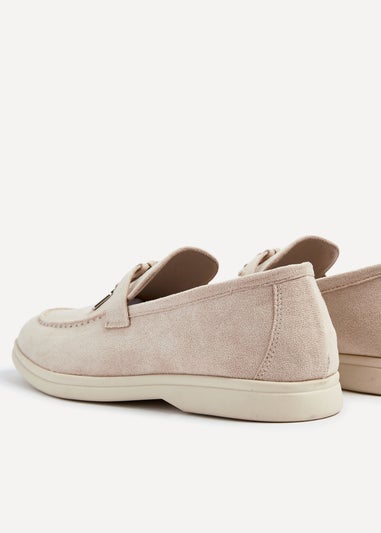 Linzi Alette Beige Faux Suede Slip On Summer Loafer