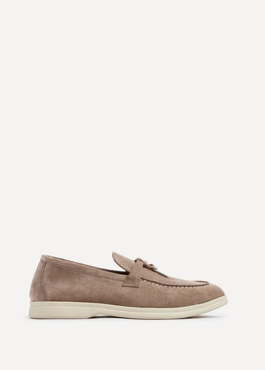 Linzi Alette Mocha Faux Suede Slip On Summer Loafer