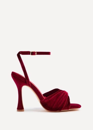 Linzi Emery Red Velvet Stiletto High Heel