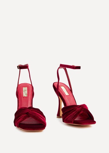 Linzi Emery Red Velvet Stiletto High Heel