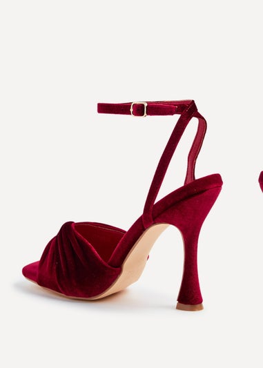 Linzi Emery Red Velvet Stiletto High Heel