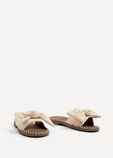 Linzi Detroit Beige Suede Slip On Slider