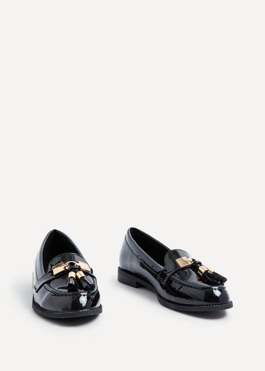 Linzi Tonia Black Patent Classic Loafer