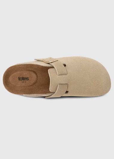 Totes Sand Ladies Suede Clog