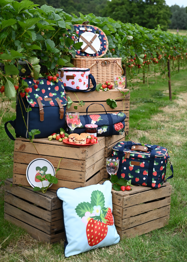 Summerhouse by Navigate Strawberries & Cream Family Coolbag Navy 18L