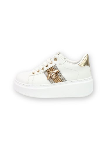 Love Lemonade Gold Crystal Queen Bee Chunky Trainers