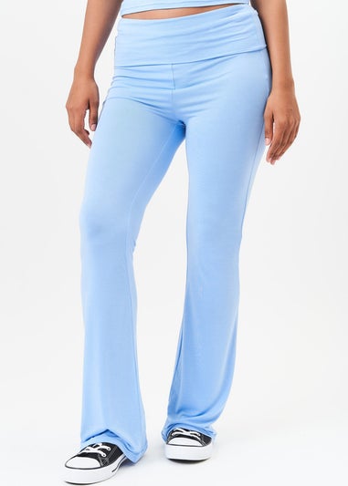 Gini London Blue Stretched Relaxed Fit Trousers